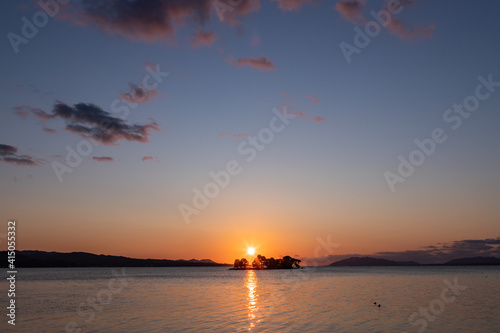 日本の夕日百選 宍道湖の夕日 島根県松江市