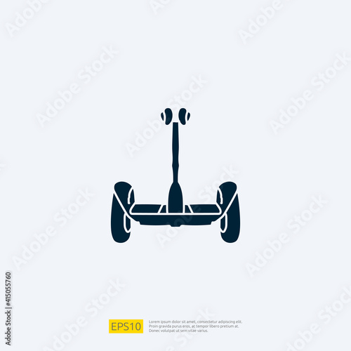 electric scooter doodle icon. electrical vehicle concept sign symbol. Modern city ecological transport vector illustration