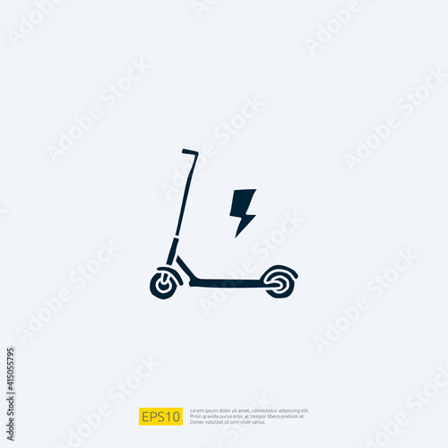 electric scooter doodle icon. electrical vehicle concept sign symbol. Modern city ecological transport vector illustration