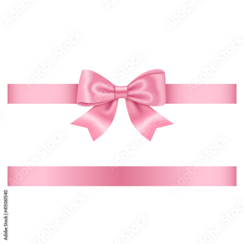 Obraz na plátně pink ribbon and bow