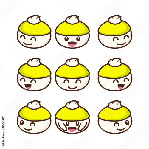 cute bao character illustration design