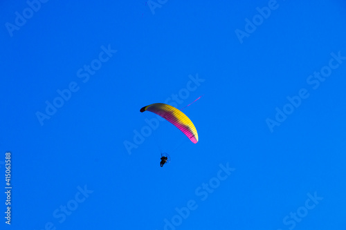 paragliding in the sky