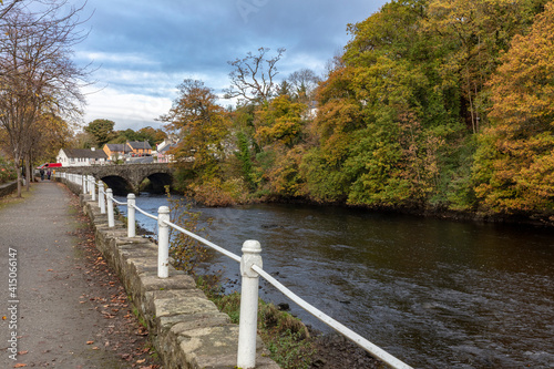 River Lennon running though the small town of Ramelton in County Donegal, Ireland photo