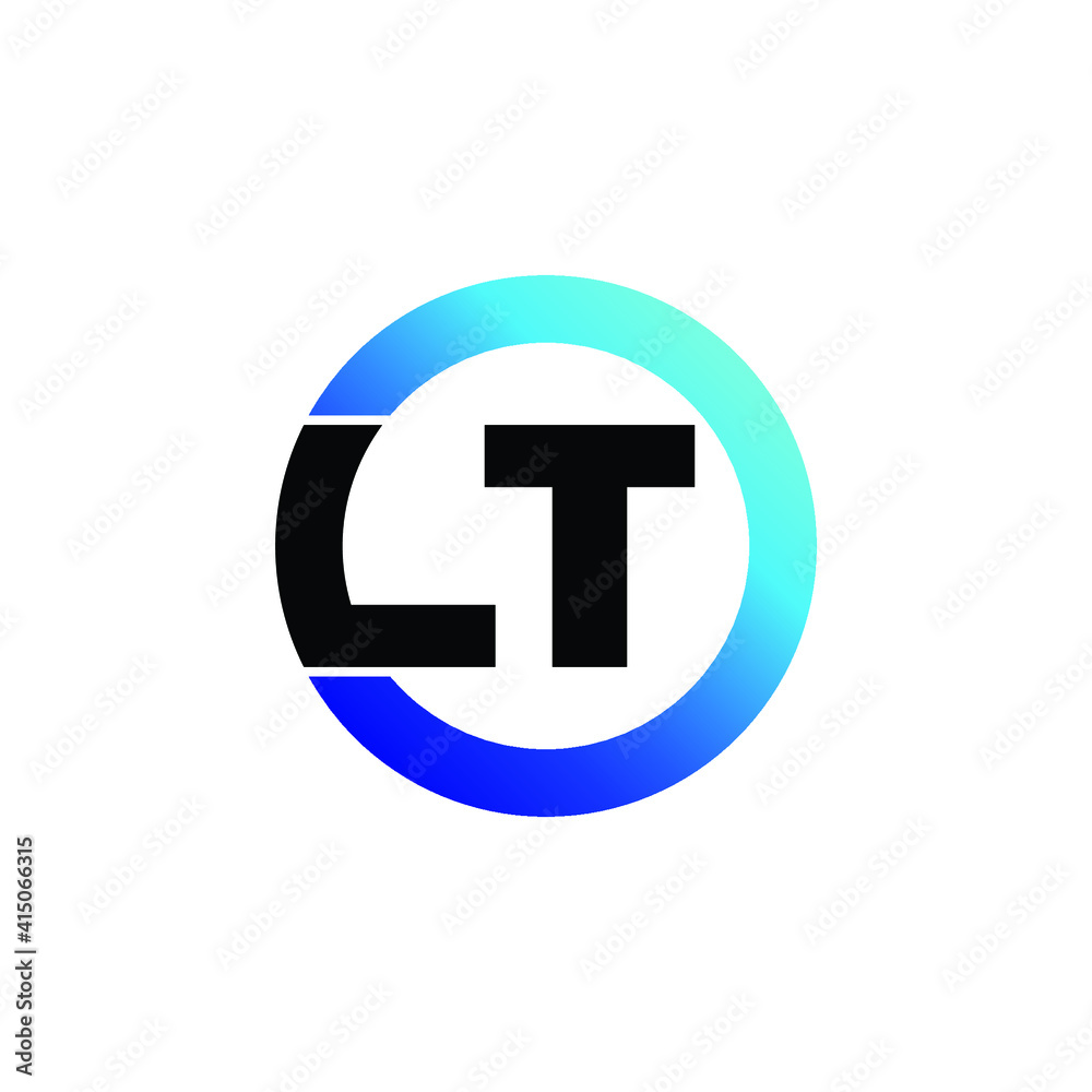 Letter LT simple logo design vector Letter LT simple logo design vector