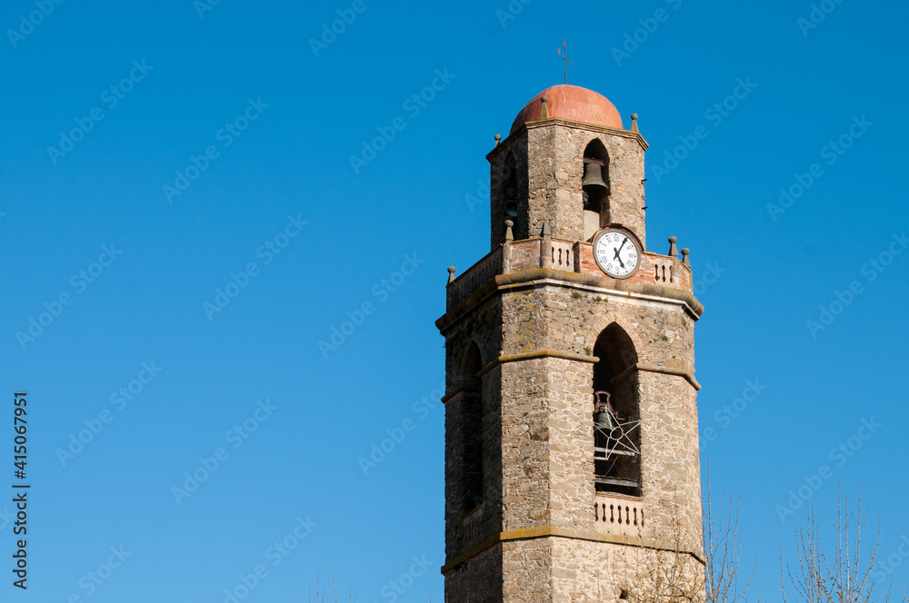 Church Tower in Monells, Girona, Catalonia