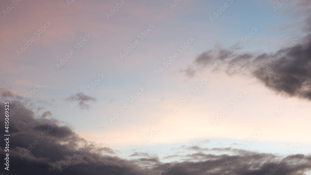 Pastel Sky Gradient Cloud Movement during Dawn