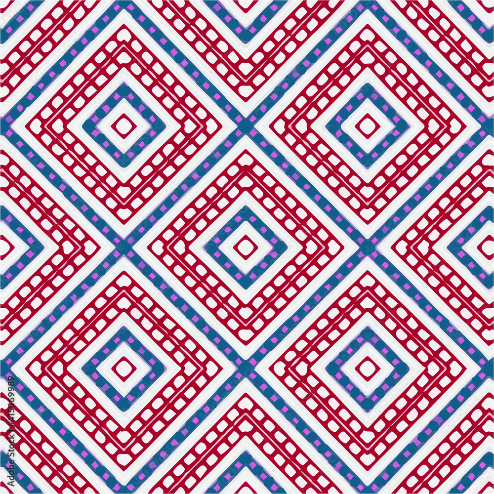 Seamless vector pattern in geometric ornamental style