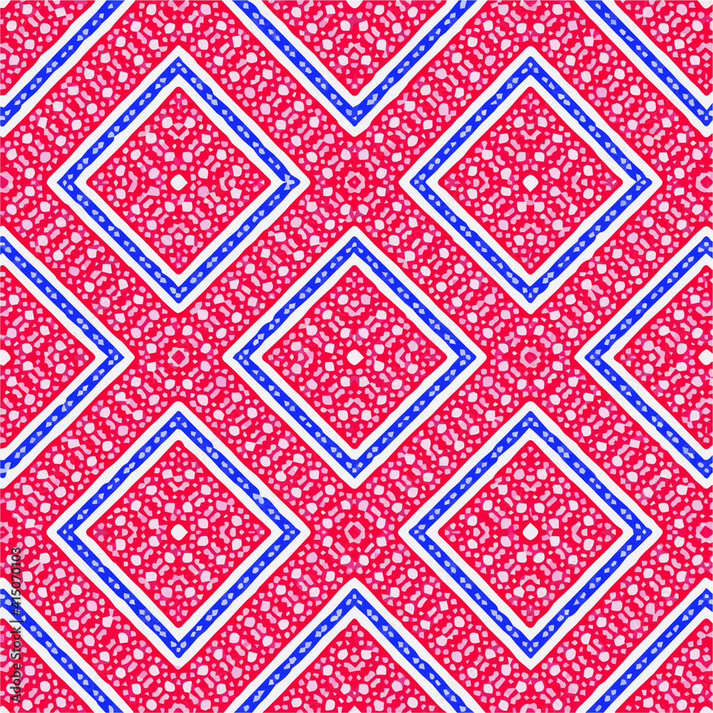 Seamless vector pattern in geometric ornamental style