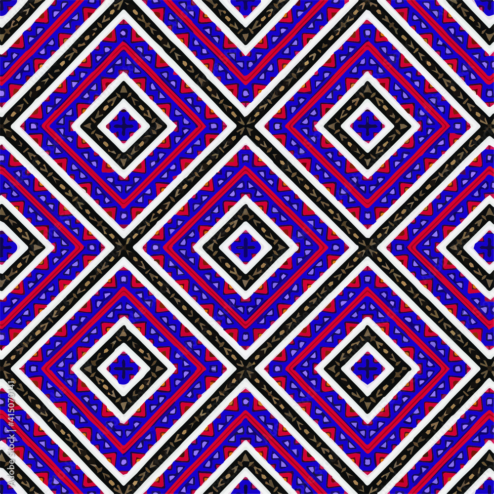 Seamless vector pattern in geometric ornamental style Seamless vector pattern in geometric ornamental style