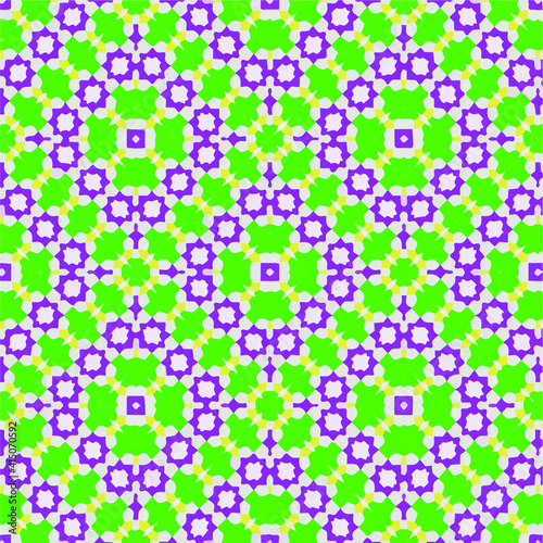 Seamless vector pattern in geometric ornamental style