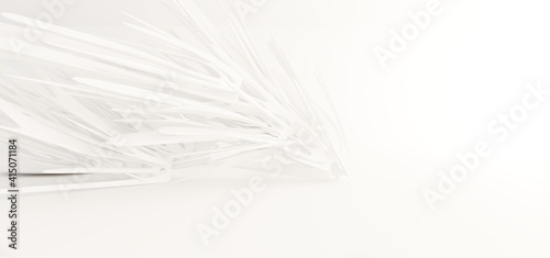Obraz na płótnie Luxury white abstract architectural minimalistic background. Contemporary showroom. Modern exhibition stand. Empty gallery. Backlight. Polygonal Graphic Design. 3D illustration and rendering. w salonie