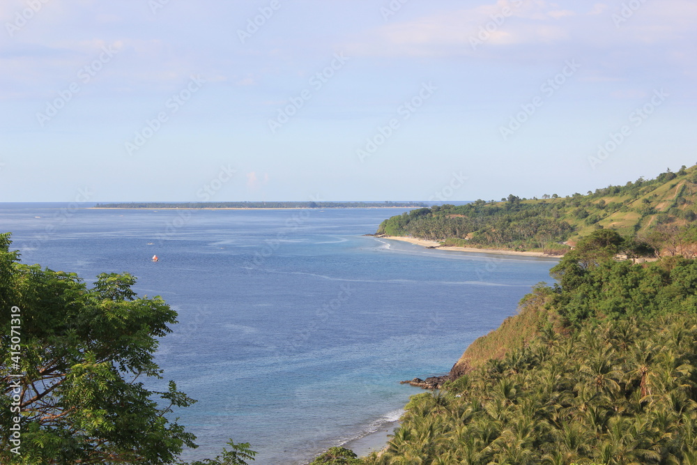 View of the Malimbu beach in Lombok island Indonesia