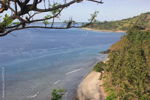 Legend point of Malimbu beach in Lombok island Indonesia photo