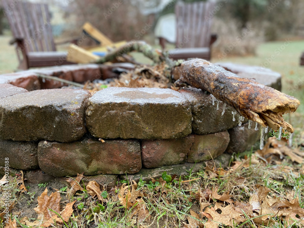 Fototapeta premium firewood in the garden