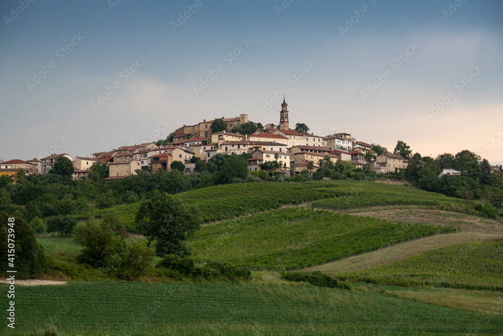 Italy, Piedmont, Olivola, hill town