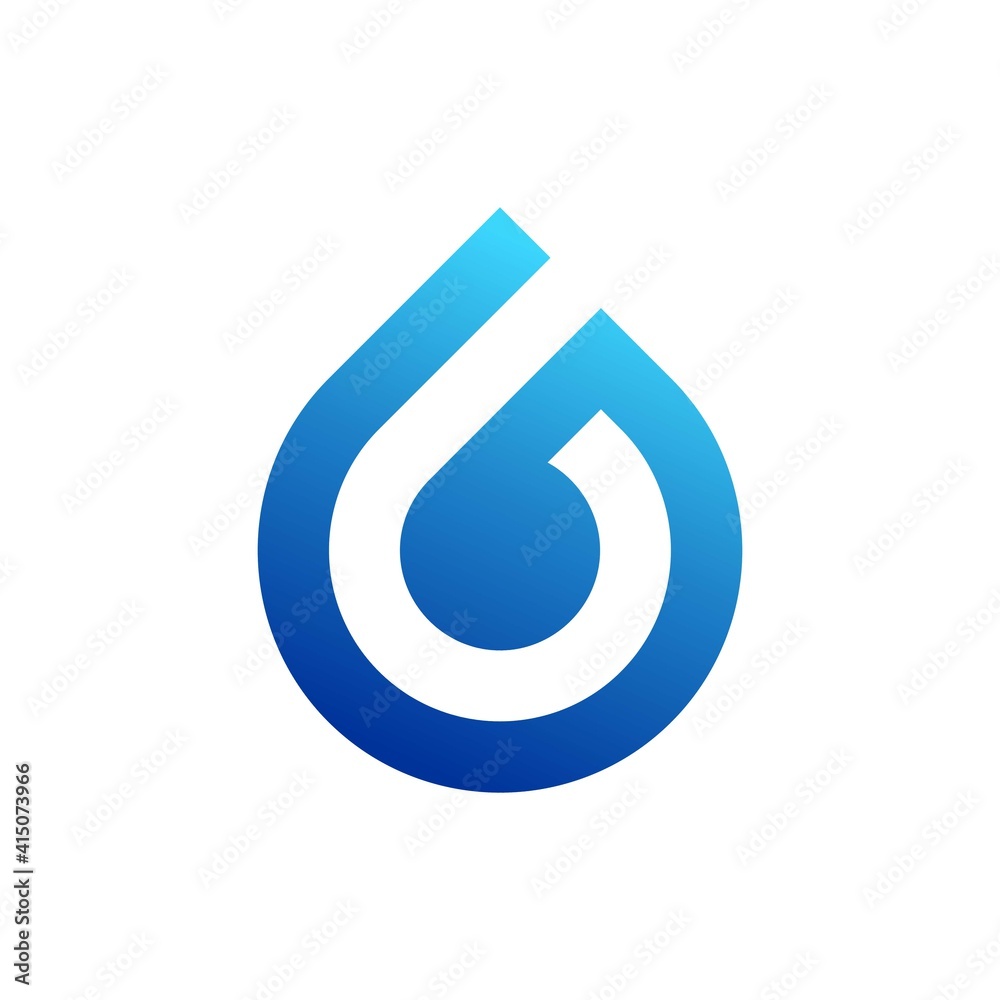 Letter b logo template with droplet concept Letter b logo template with droplet concept