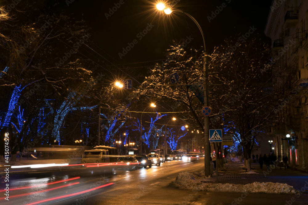 Rostov-on-Don in the Christmas illuminations