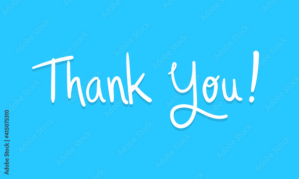 Thank You Text Handwritten Lettering Calligraphy Greeting Card Thank You Text Handwritten Lettering Calligraphy Greeting Card