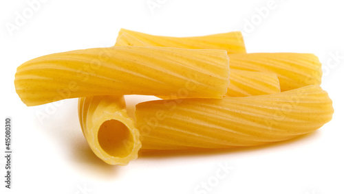 several pasta are isolated on a white background.