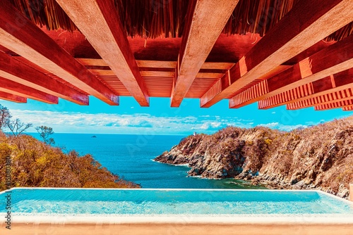 Alberca con vista al mar