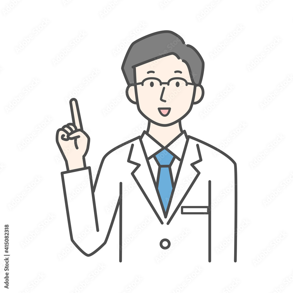 説明する男性医師 説明する男性医師