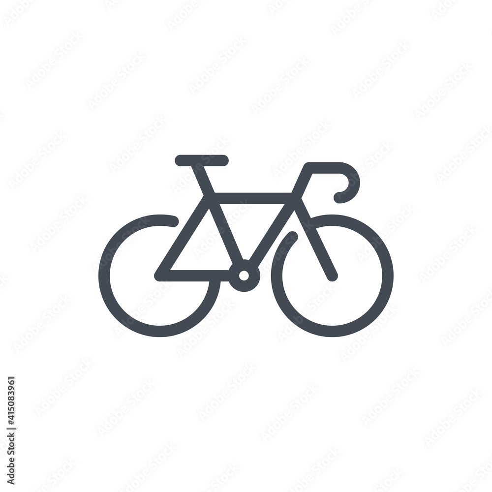 Bike and Cycling line icon. Bicycle vector outline sign. Bike and Cycling line icon. Bicycle vector outline sign.