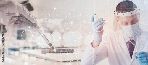 Scientist developing COVID-...