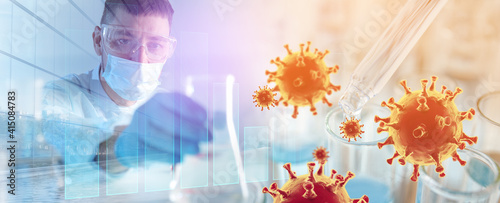 Scientist developing COVID-...