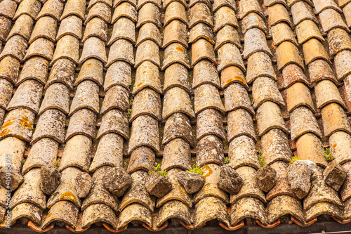 Italy, Sicily, Enna Province, Centuripe. Terra cotta tiled roof in the ancient hill town of Centuripe. © Danita Delimont