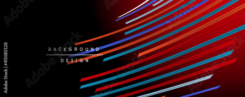 Abstract colorful lines vector background. Internet, big data and technology connections concept, abstract template