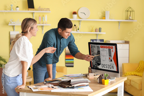 Male interior designer with...