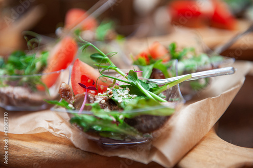 Tasty beef tongue meat with...