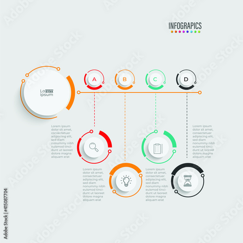 Infographic vector illustration Thin Line Connection on orange theme chart origami paper color info-graphic template for diagram presentation chart and business concept with element options

