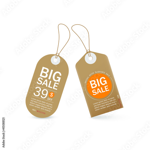 set of price tags