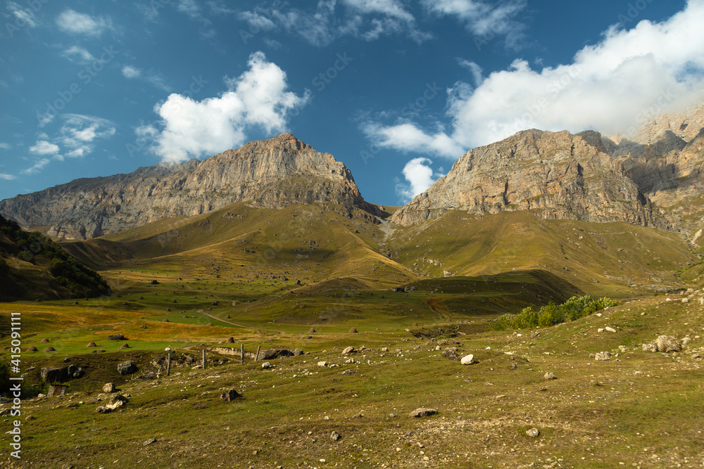 Fototapeta premium Mountains landscape tha the caucasus Russia