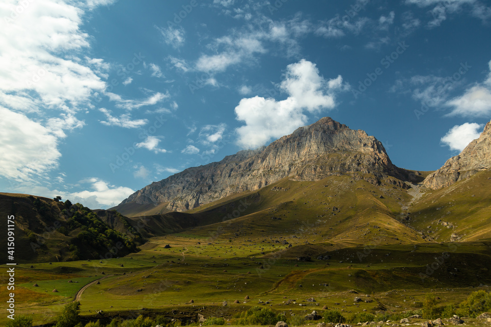 Naklejka premium Mountains landscape tha the caucasus Russia