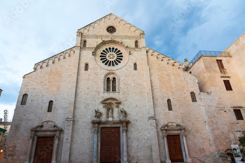 Italy, Apulia, Metropolitan City of Bari, Bari. Facade of Cathedral of San Sabino.