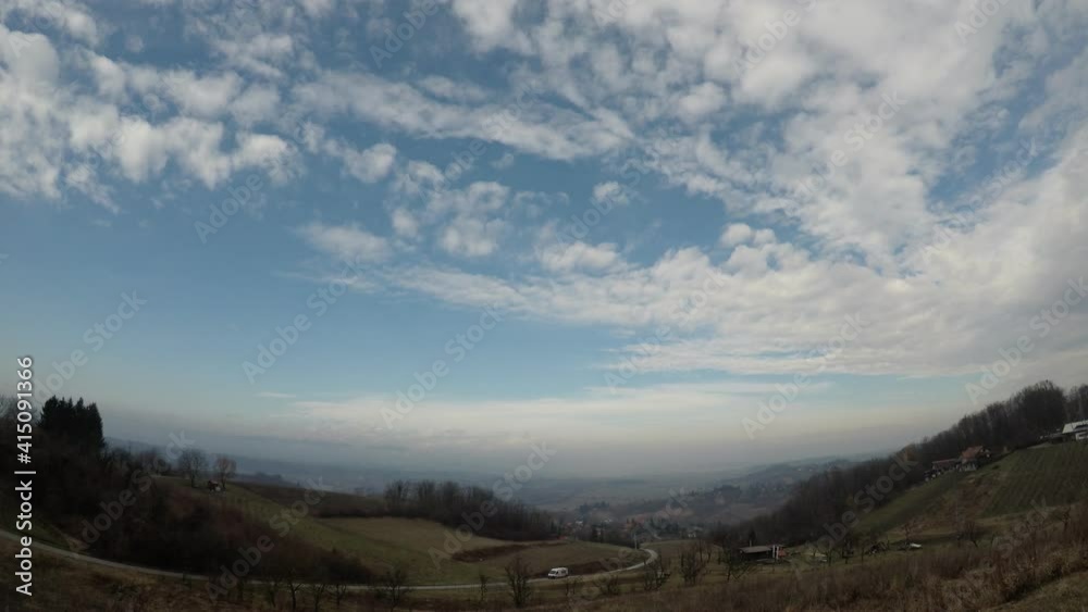 Time lapse clouds, morning, Croatia, wide angle Time lapse clouds, morning, Croatia, wide angle