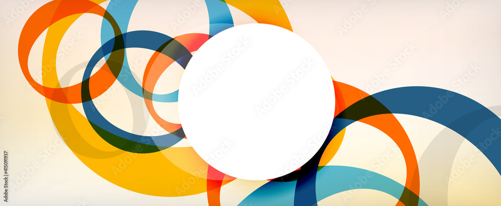 Ring geometric shapes, o letter repetition wallpaper. Abstract background for business or technology presentations, internet posters or web brochure covers Ring geometric shapes, o letter repetition wallpaper. Abstract background for business or technology presentations, internet posters or web brochure covers