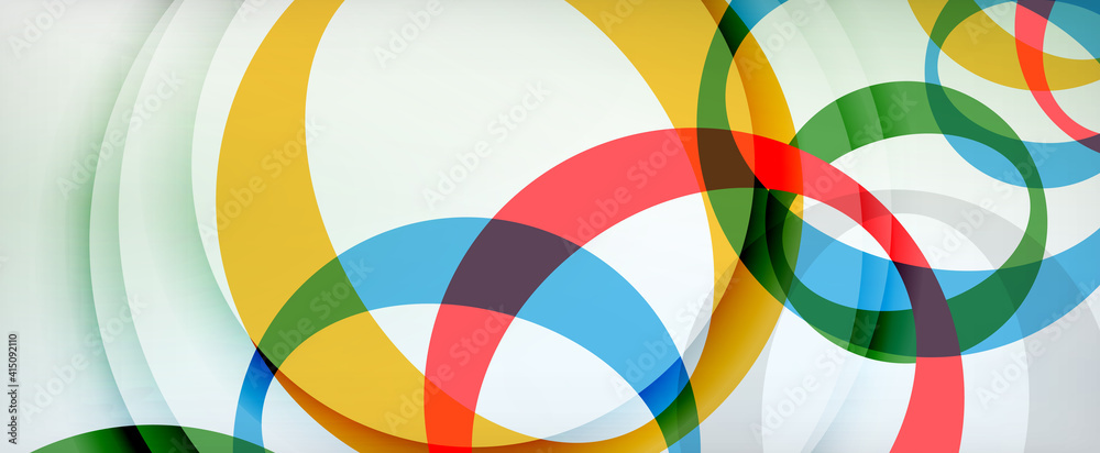 Ring geometric shapes, o letter repetition wallpaper. Abstract background for business or technology presentations, internet posters or web brochure covers Ring geometric shapes, o letter repetition wallpaper. Abstract background for business or technology presentations, internet posters or web brochure covers