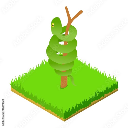 Tree boa icon. Isometric illustration of tree boa vector icon for web