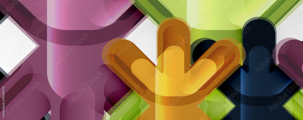 Abstract glossy crosses background for business or technology presentations, internet posters or web brochure covers