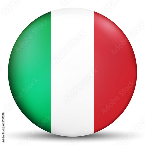 Glass light ball with flag of Italy. Round sphere, template icon. Italian national symbol. Glossy realistic ball, 3D abstract vector illustration highlighted on a white background. Big bubble. Free Download Glass light ball with flag of Italy. Round sphere, template icon. Italian national symbol. Glossy realistic ball, 3D abstract vector illustration highlighted on a white background. Big bubble. - GFXLoad