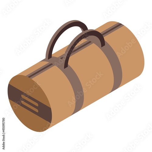 Sport bag icon. Isometric of sport bag vector icon for web design isolated on white background