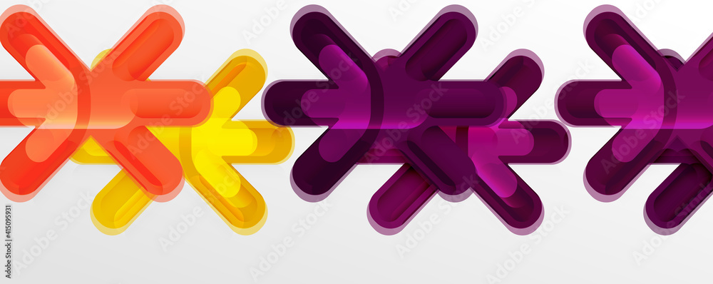 Abstract glossy crosses background for business or technology presentations, internet posters or web brochure covers