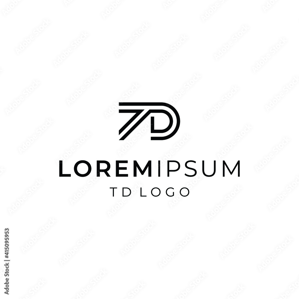 letter TD monogram logo vector modern simple combination concepts letter TD monogram logo vector modern simple combination concepts