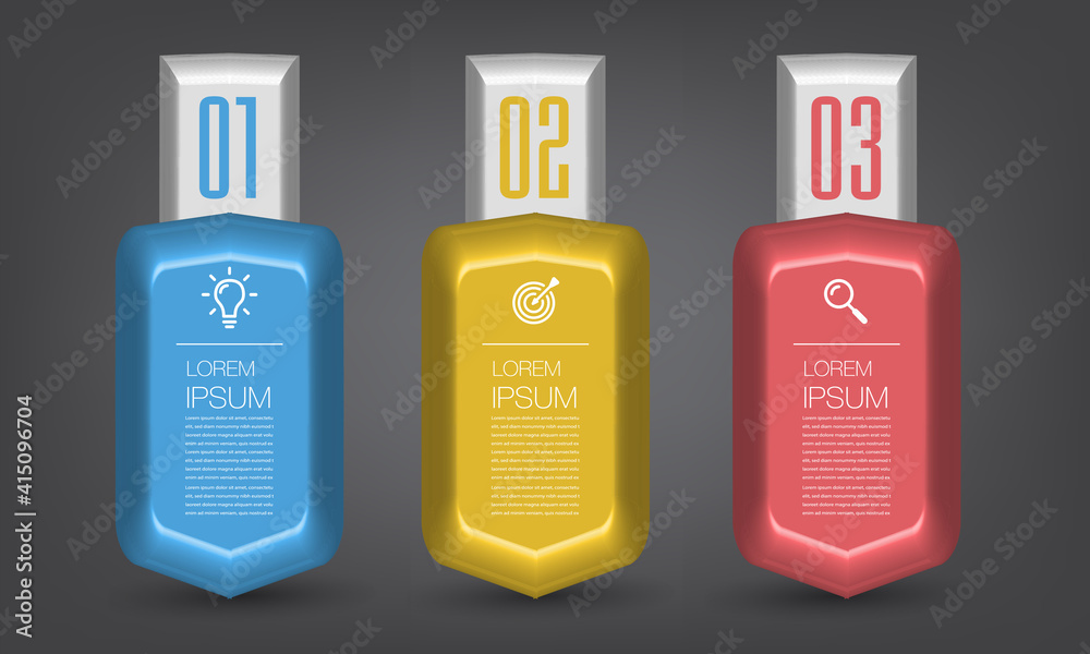 modern 3D text box template, banner Infographics modern 3D text box template, banner Infographics