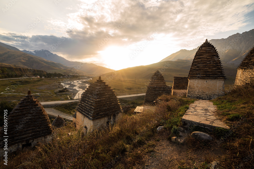 Mountains landscape tha the caucasus Russia