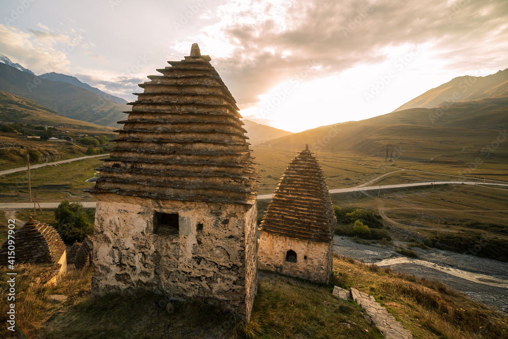 Mountains landscape tha the caucasus Russia