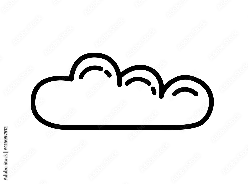 Clouds icon isolated on white background. Clouds icon isolated on white background.